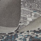 4' X 6' Ivory Brown and Blue Abstract Hand Tufted Area Rug