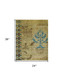2' X 3' Blue Brown and Tan Floral Hand Knotted Area Rug