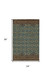 2' X 3' Blue Green and Brown Floral Hand Knotted Area Rug