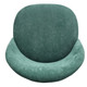 Set of Two Green and Black Upholstered Fabric Dining Side Chairs