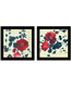 Set Of Two Japanese Blossoms I Black Framed Wall Art