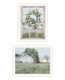 Set Of Two Green Country Morning White Framed Wall Art