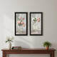 Set Of Two Cottage Peach Rose Black Framed Wall Art