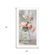 Set Of Two Cottage Peach Rose White Framed Wall Art