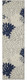 6' Ivory And Blue Floral Handmade Indoor Outdoor Runner Rug