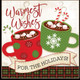 Set Of Three It's Christmas Time! Black Framed Wall Art
