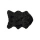 2' X 3' Black Faux Sheepskin Animal Print Washable Area Rug