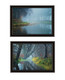 Set Of Two Misty Rivers Black Framed Wall Art
