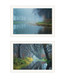 Set Of Two Misty Rivers White Framed Wall Art