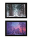 Set Of Two Winter Wonderland Black Framed Wall Art