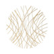 30" X 30" Gold Metal Circle Abstract Hanging Dimensional Sculpture