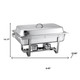 9" Silver Stainless Steel Chafing Dish With Stand