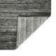 8' X 10' Dark Gray And Ivory Wool Striped Hand Woven Area Rug