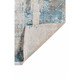 3' X 10' Gray Blue And Ivory Abstract Runner Rug With Fringe