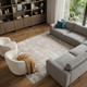 10' X 14' Gray Ivory And Brown Medallion Area Rug With Fringe