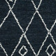 8' X 10' Charcoal And Ivory Wool Southwestern Hand Hooked Area Rug