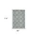8' X 10' Dark Gray And Ivory Wool Oriental Hand Hooked Area Rug