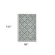 8' X 11' Dark Gray And Ivory Wool Geometric Hand Hooked Area Rug