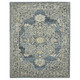 8' X 10' Denim Blue And Ivory Wool Oriental Hand Tufted Area Rug