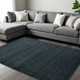 8' X 10' Dark Gray Wool Hand Woven Area Rug