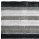 4' X 6' Black And Gray Wool Striped Hand Woven Area Rug
