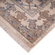 7' X 10' Tan And Blue Oriental Area Rug With Fringe