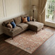 8' X 10' Brick Red And Gray Floral Medallion Area Rug With Fringe