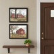 Set Of Two All American Barns Black Framed Wall Art