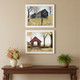 Set Of Two Mail Pouch Barn And Buck County Bridge White Framed Wall Art