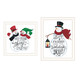Set Of Two Good Friends Snowman White Framed Wall Art