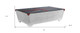 64" Silver Navy Blue And Red Union Jack Aviator Coffee Table