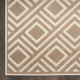6' Brown Geometric Runner Rug