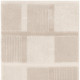 6' Ivory And Light Taupe Geometric Runner Rug