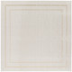7' Ivory And Gold Square Indoor Outdoor Area Rug
