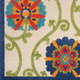 5' X 8' Ivory And Blue Floral Indoor Outdoor Area Rug