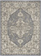 6' X 9' Blue Floral Area Rug