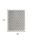 8' X 10' Ivory And Black Geometric Indoor Outdoor Area Rug