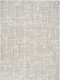 5' X 7' Ivory Abstract Shag Power Loom Area Rug