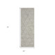 6' Gray Wool Geometric Hand Woven Runner Rug