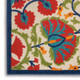 8' Red And Ivory Floral Indoor Outdoor Area Rug
