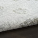 6' Ivory Floral Power Loom Worn Faded Runner Rug