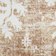 4' X 6' Brown Floral Power Loom Worn Faded Area Rug