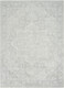 4' X 6' Gray Floral Power Loom Worn Faded Area Rug