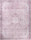 8' X 10' Pink Floral Distressed Area Rug