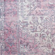 10' Pink Floral Distressed Runner Rug