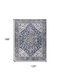 10' X 14' Blue Floral Distressed Area Rug