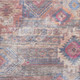 10' X 14' Red Geometric Distressed Area Rug