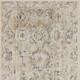 2' X 4' Cream Black And Yellow Floral Distressed Area Rug