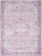 4' X 6' Pink And Ivory Floral Distressed Area Rug