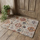 2' X 3' Beige and Orange Oriental Distressed Non Skid Area Rug
